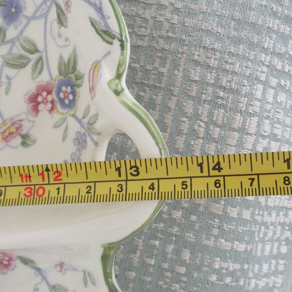 VTG New Andrea by Sadek, CORONA Anti Pasti Tray, Dish Floral Embossed Scalloped - Picture 5 of 10